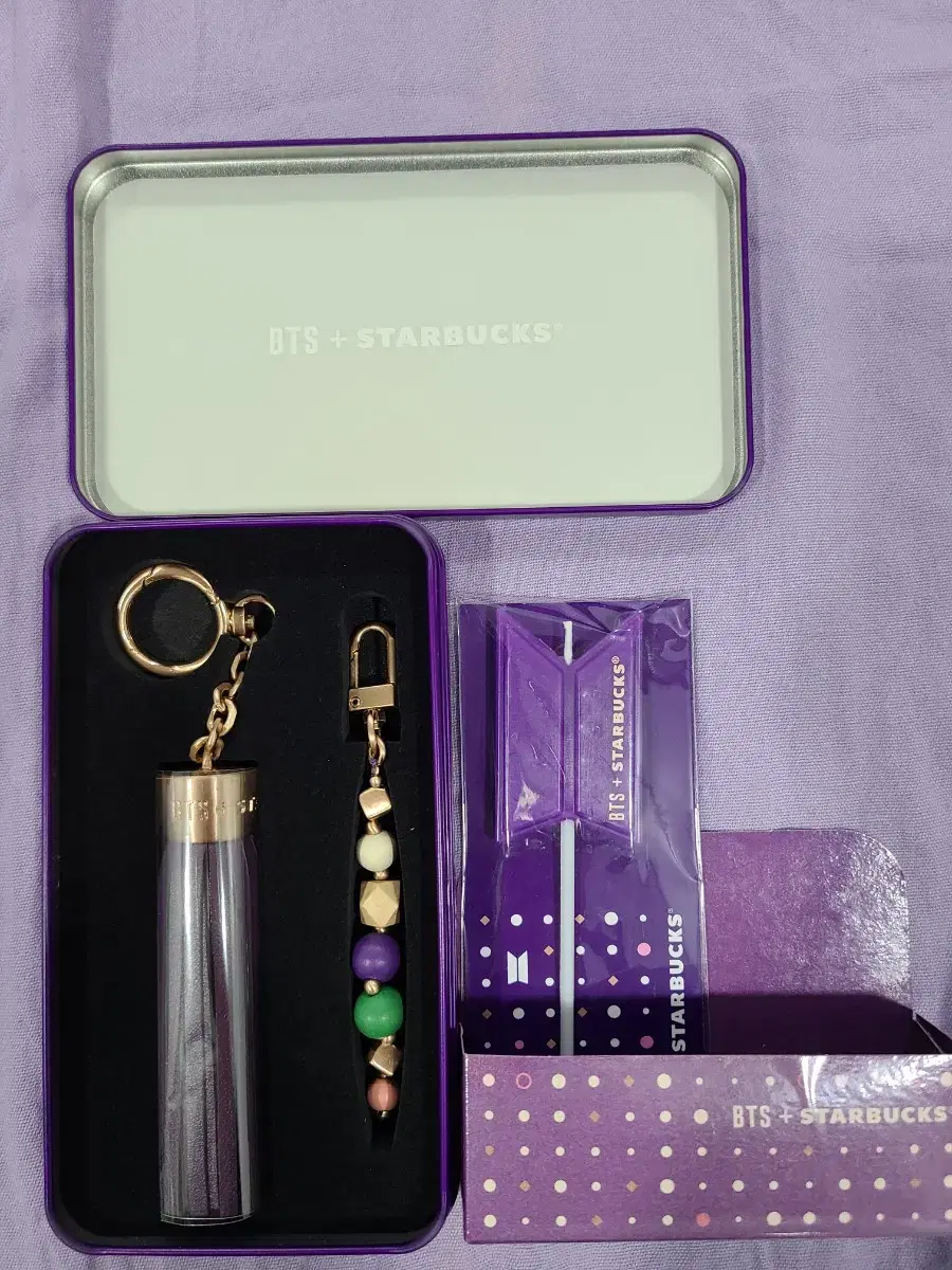 Bts Starbucks Keychain BTS 스타벅스 키링+초 (미사용) 브랜드